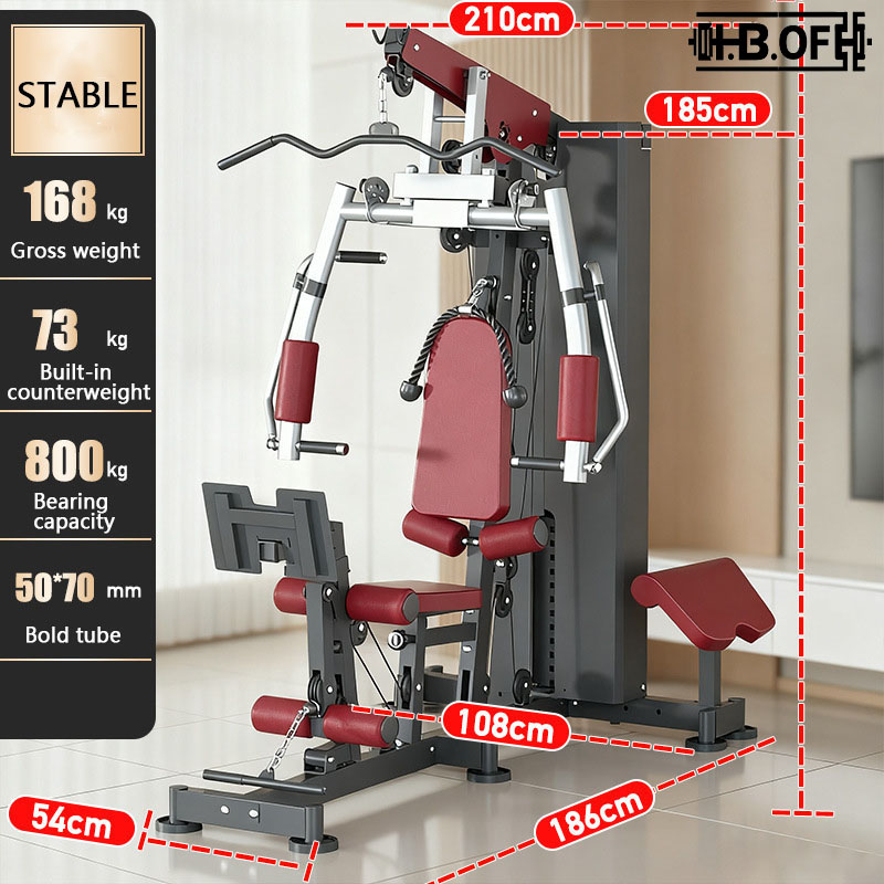 Home Gym Multi Station - Indoor-Fitnessgeräte, Sportausrüstung, Hochpositionierter Pull-Down-Beinmuskel-Trainer, Einzelstation für