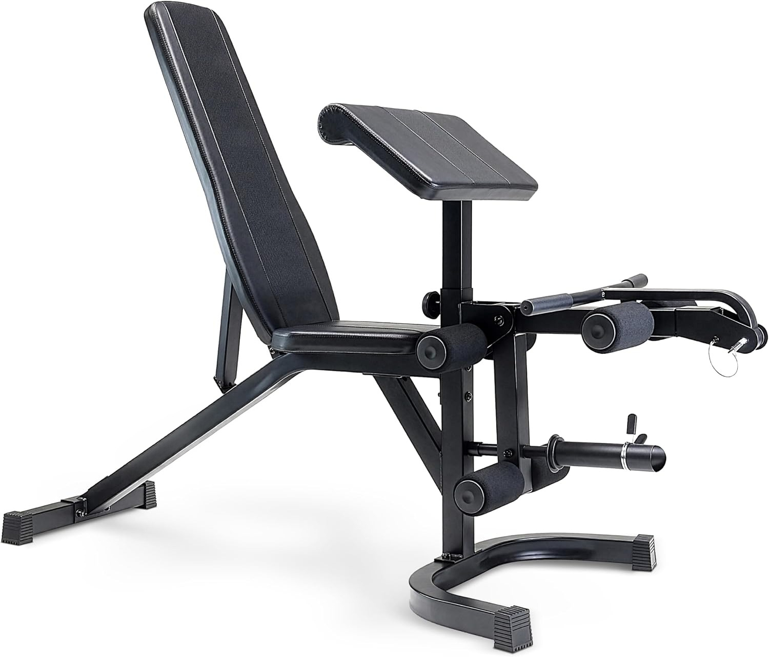 Preacher Curl Pad - Verstellbare Multifunktions-Hantelbank mit Preacher-Pad, Arm-Curl-Aufsatz, Beintrainer,