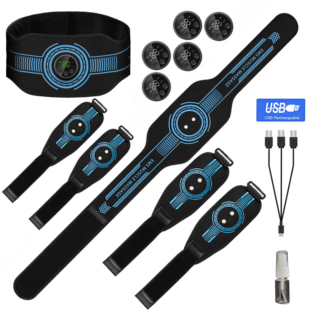 Home Gym Electric Machine - USB wiederaufladbarer Bauchmuskeltrainer, Bauchtönungsgürtel, Muskeltoner, Taille,