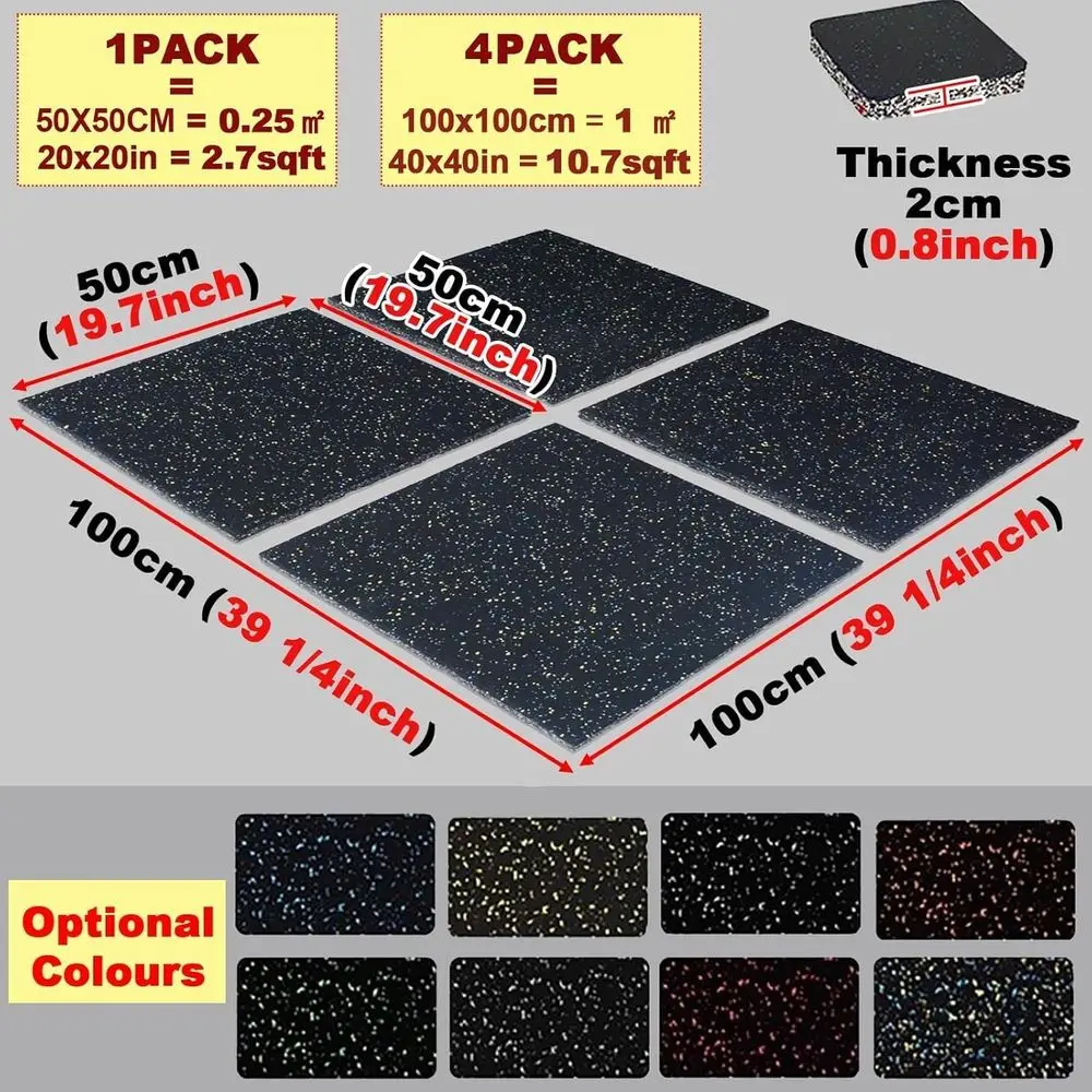 40x40 Zoll Ineinandergreifende – Home Gym Rubber Flooring Bewertung und Preis