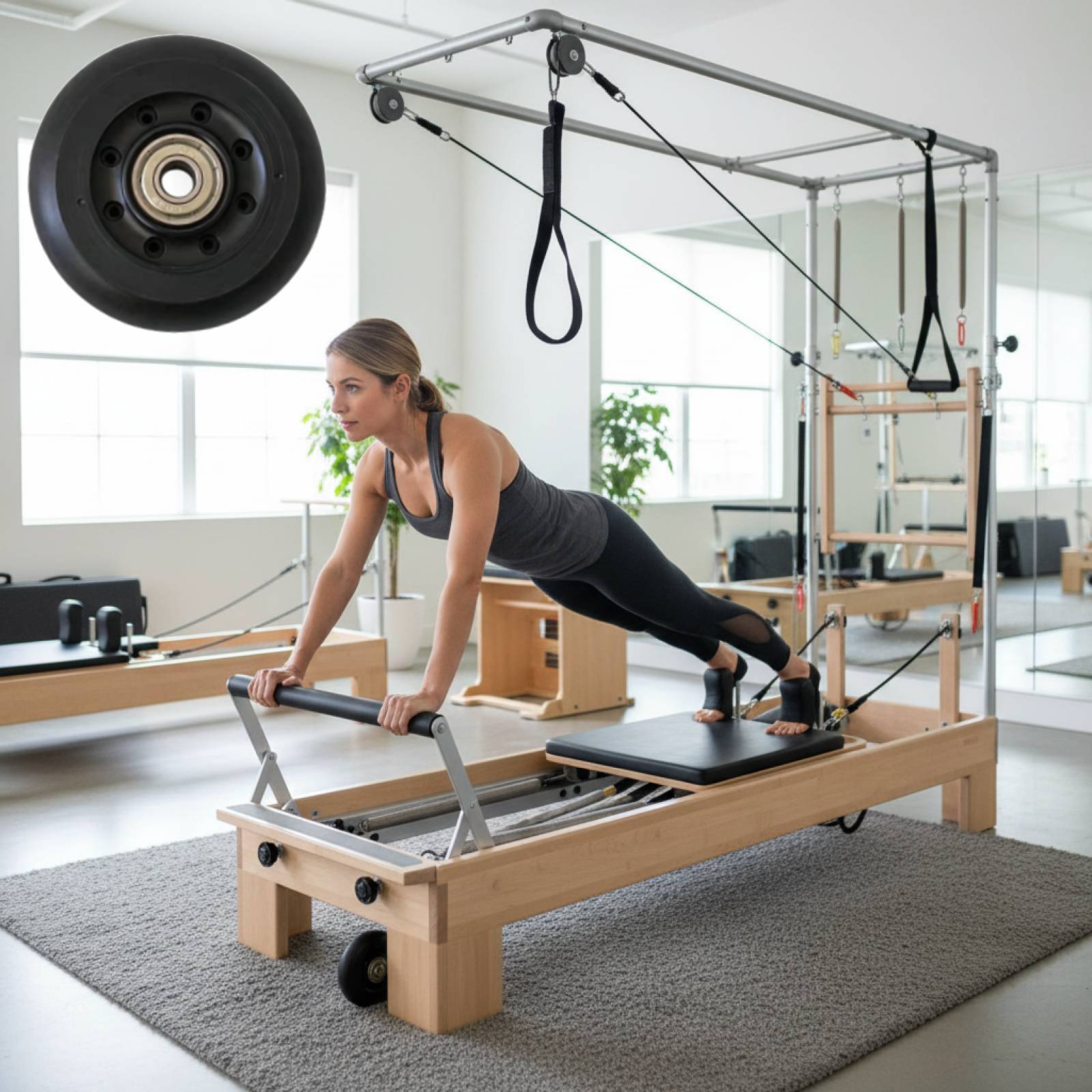 Pilates Reformer Rad Schwarz f – Home Gym Installation Bewertung und Preis